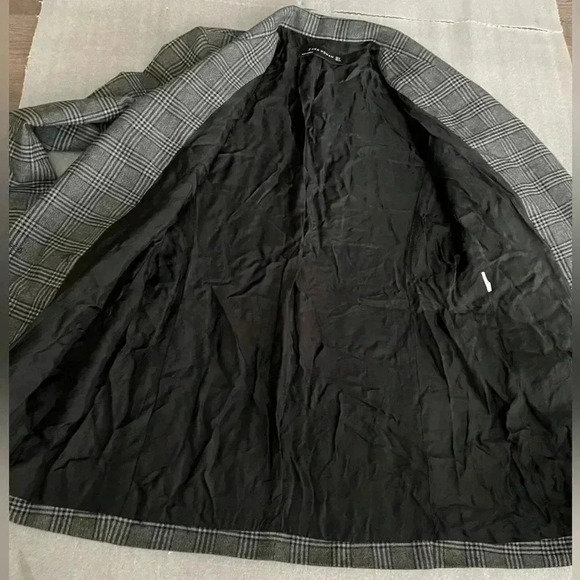 Zara Gray Plaid Blazer - Picture 8 of 14